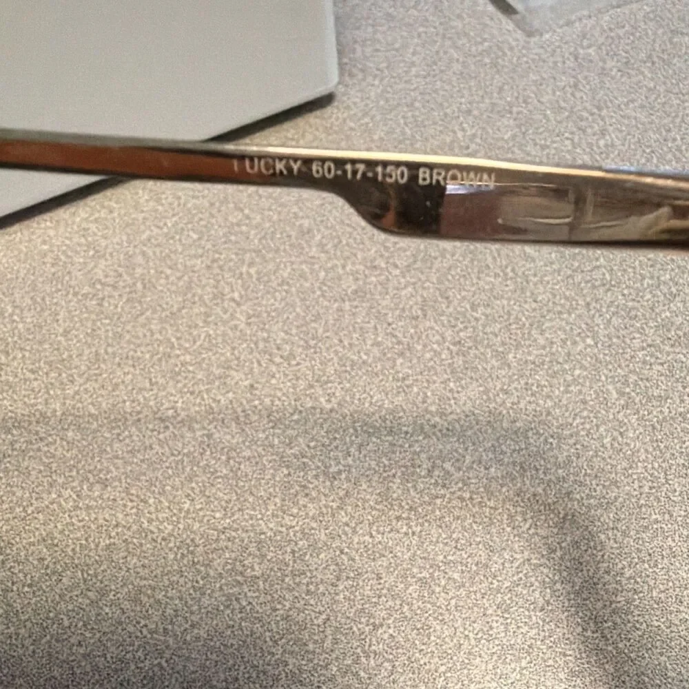 Wide Guyz LUCKY Rectangle Metal Eyeglass FRAMES Brown 60-17 150 Full Rim seepics